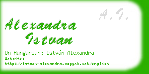 alexandra istvan business card